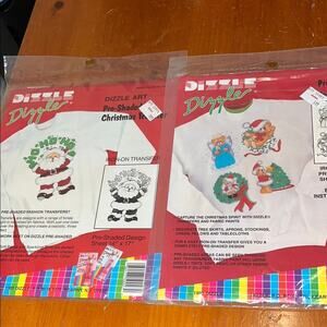 Vintage Dizzle Art Pre-Shaded Christmas Transfers